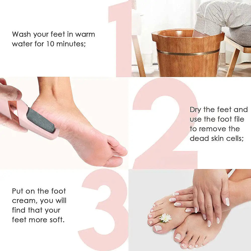 Ultimate Rechargeable Electric Callus Remover - Cordless Foot File for Men & Women, Effortlessly Smooths Dry Skin & Heels!