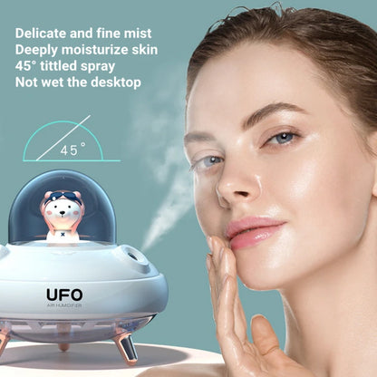 UFO Humidifier USB Rechargeable 2000Mah Battery Portable Small Dual Nozzles Aroma Diffuser with 7 Changing Colors for Home